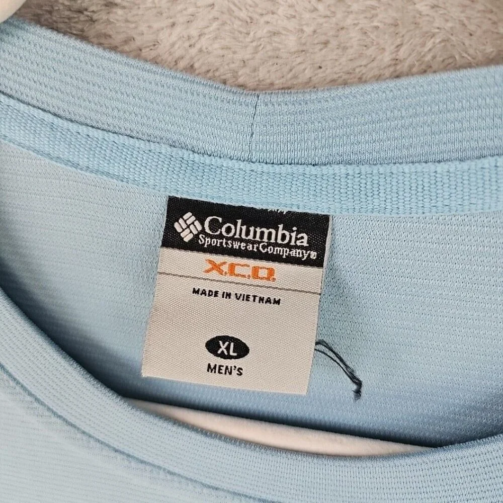 Columbia XCO T-Shirt Mens Size XL Blue Modal Blend Lightweight Outdoor Acitve - Picture 2 of 9